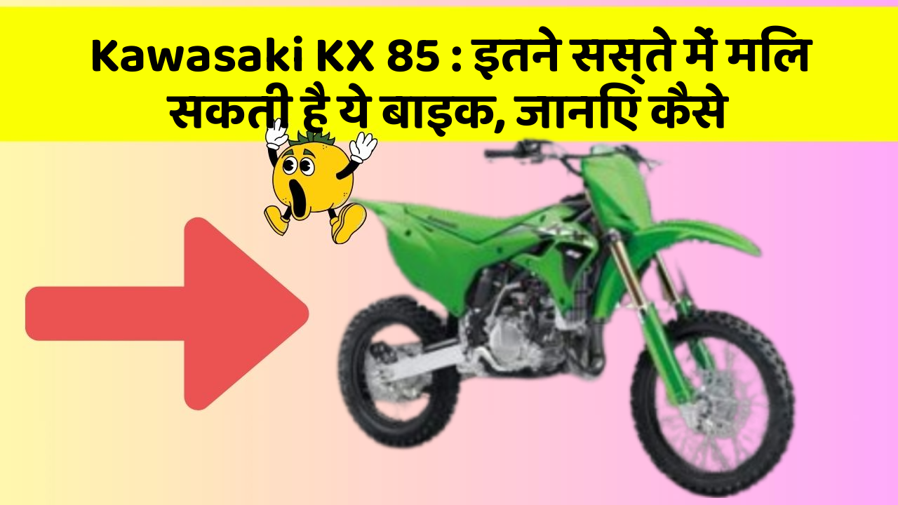 Kawasaki KX 85 : इतने सस्ते में मिल सकती है ये बाइक, जानिए कैसे